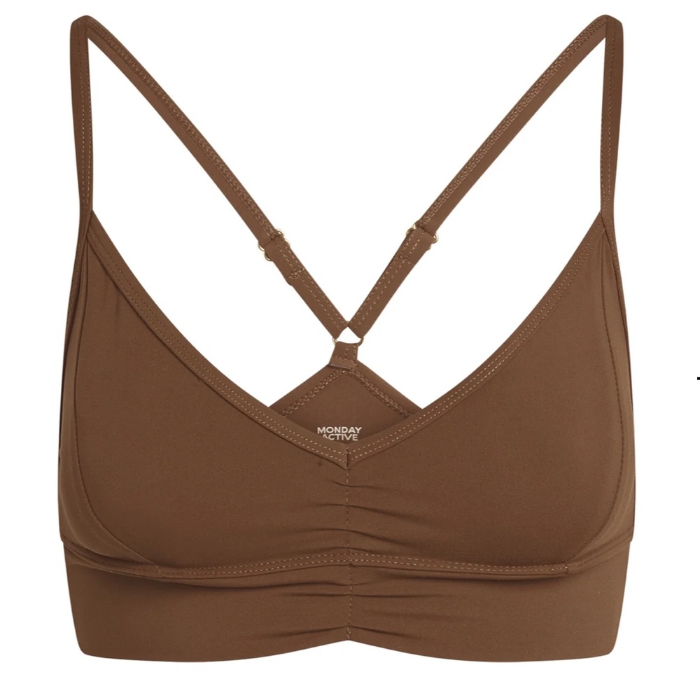 Monday Swimwear Brown Sports Bra